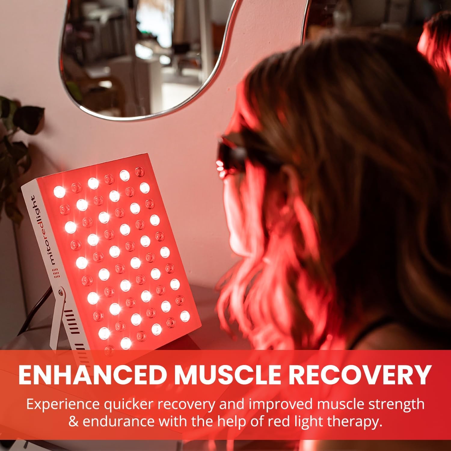 – Mitomin 2.0 Red Light Panel – Red Light Therapy for Face and Neck – Red Light & near Infrared Red Light Therapy – At-Home Red Light Therapy for Body