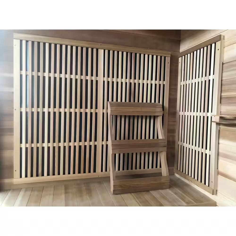 4-Person Cedar Wood Indoor Infrared Sauna — 10 Carbon FAR Infrared Heaters, CSA Certified, ETL Listed