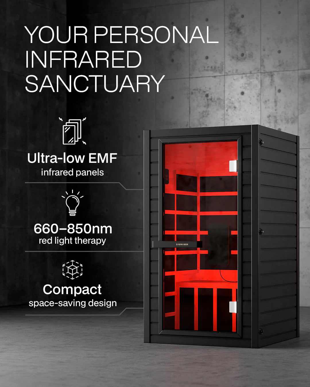 ® Solara: 1-Person Full Spectrum Infrared Sauna