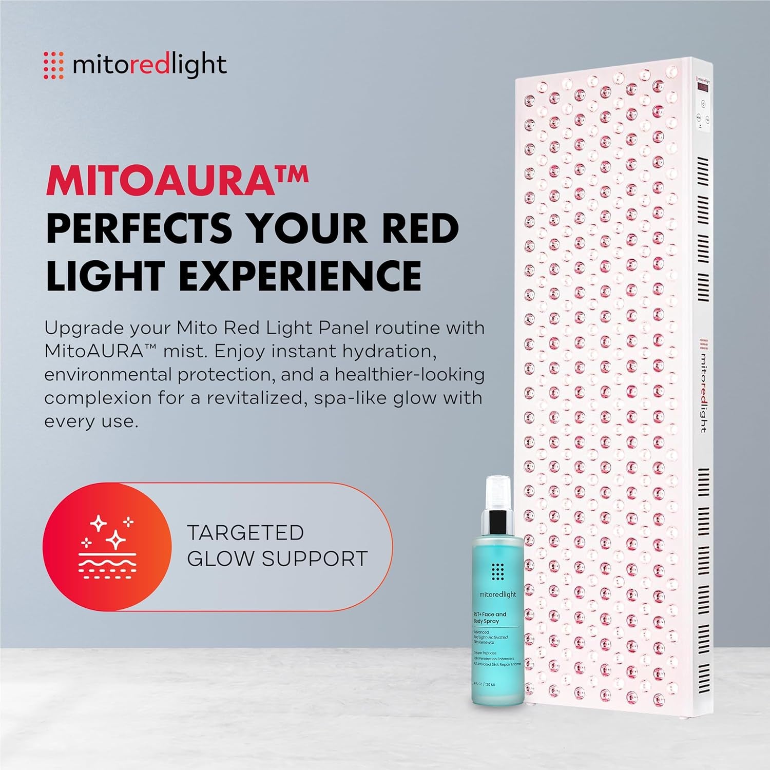 - Mitomega 2.0 Red Light Panel - Red Light Therapy for Face and Neck – Red Light Therapy Panel - Red Light & near Infrared Red Light Therapy - At-Home Red Light Therapy for Body