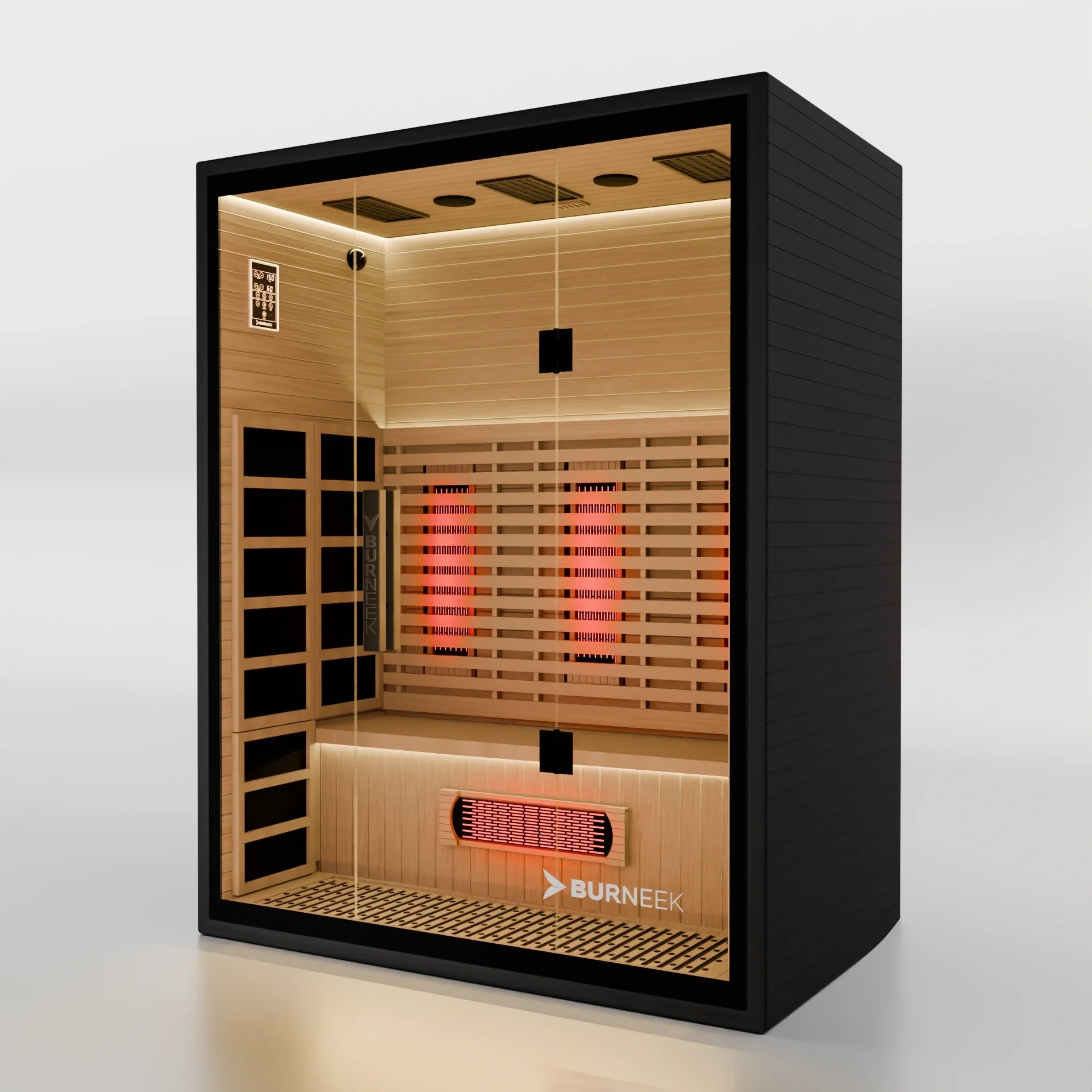 Burneek® Onyxeek: 3-Person Full-Spectrum Quartz Infrared Sauna