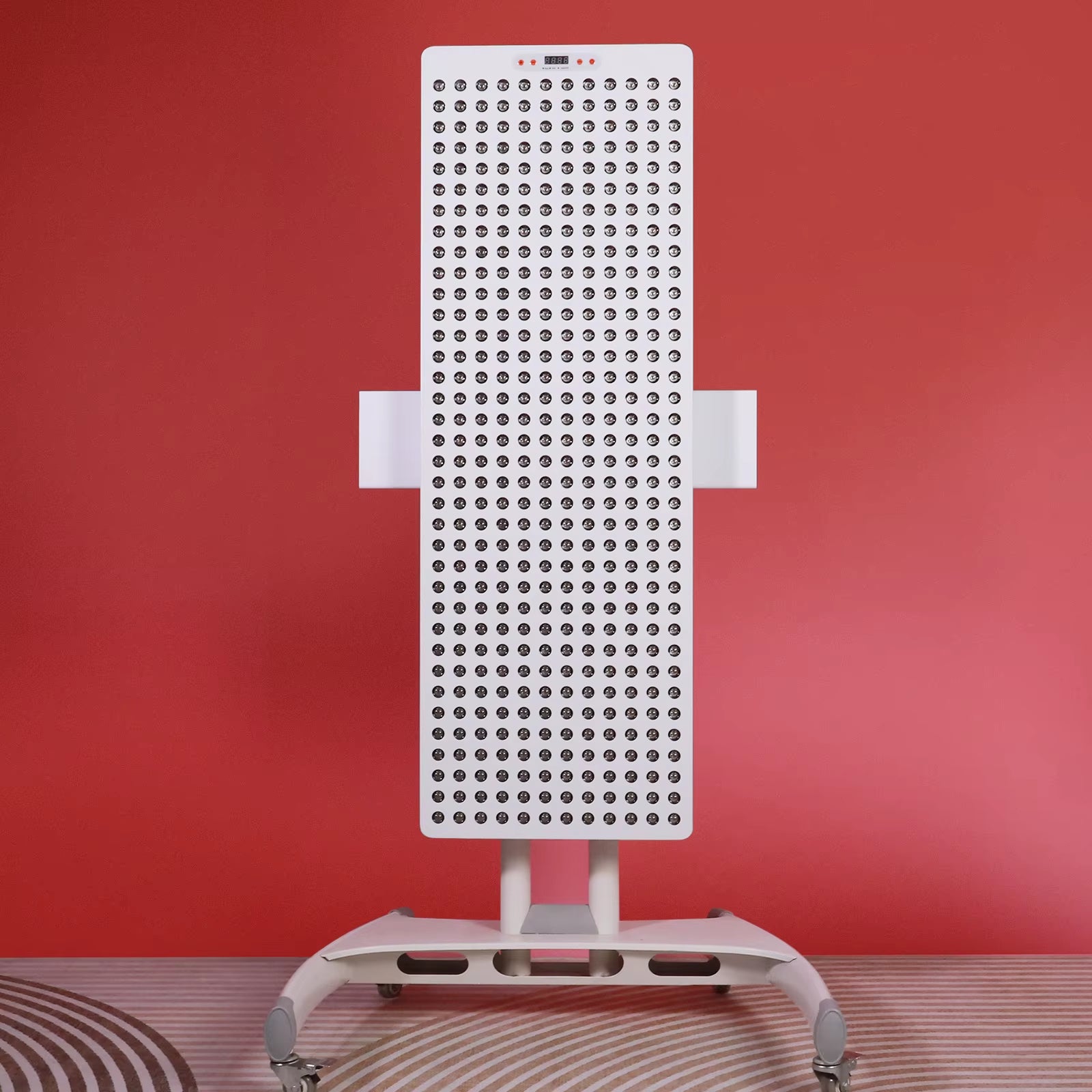 Bonliter Full Body Led Red Light Panel Stand up Vertical Horizontal Red Light Therapy Stand Adjustable Height Mobile Floor Stand