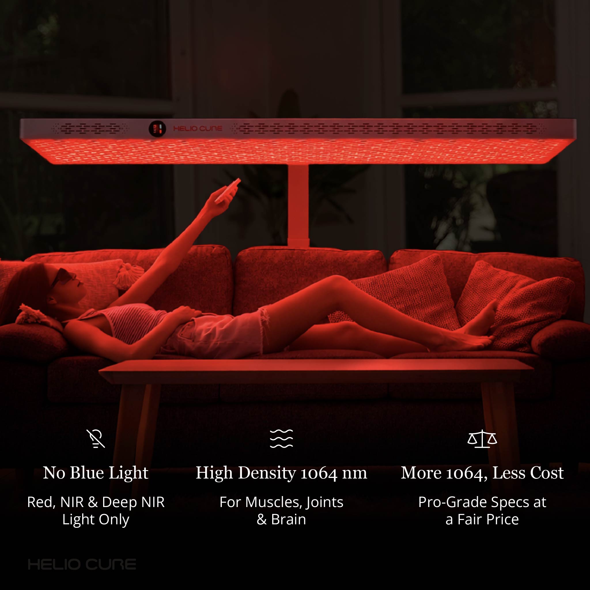 Helio Nova — 6-Wavelength Full-Body Red Light Panel with Stand