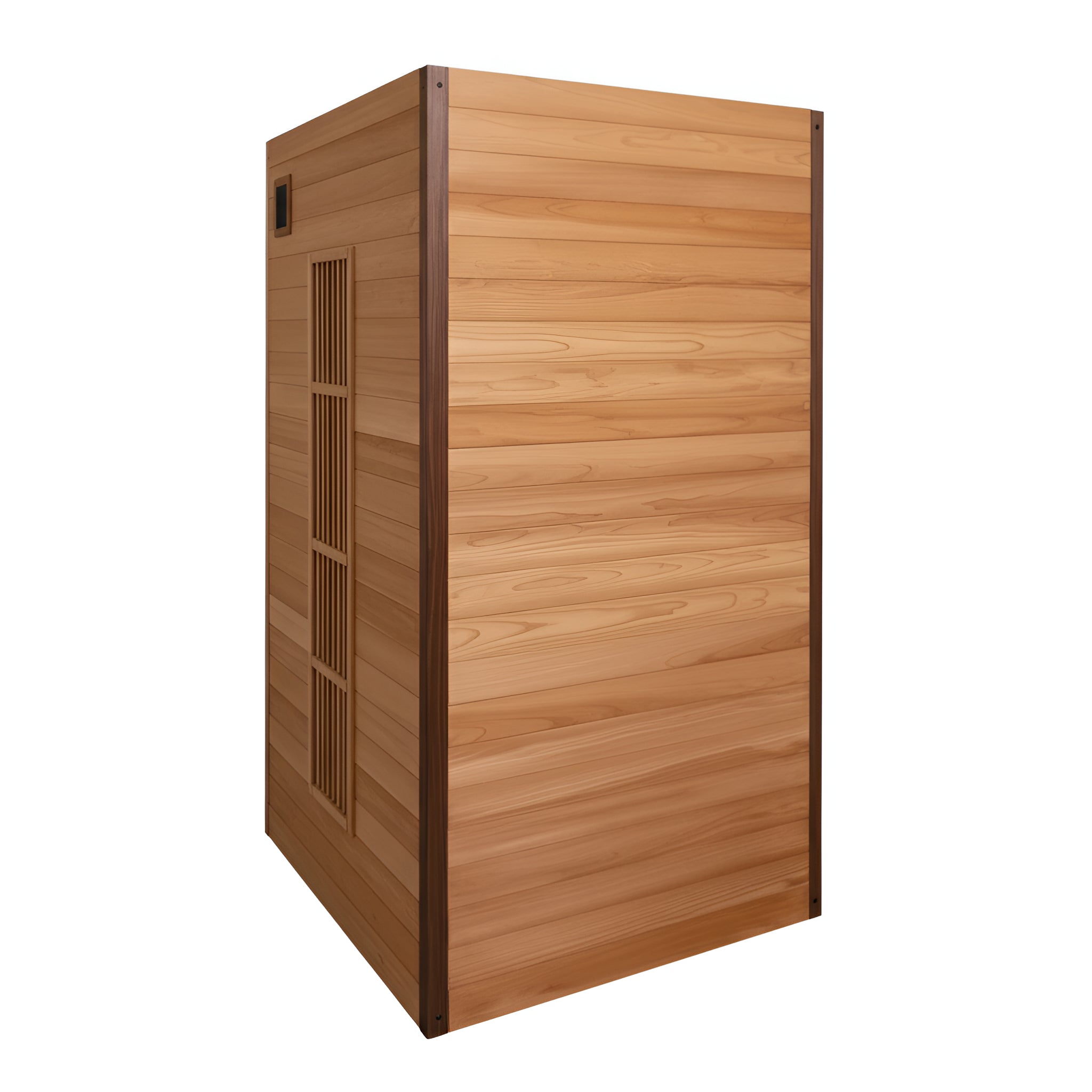 2-Person Cedar Wood Indoor Infrared Sauna — Red Light Panel, Chromotherapy Lighting, 8 FAR Infrared Heaters, Low EMF