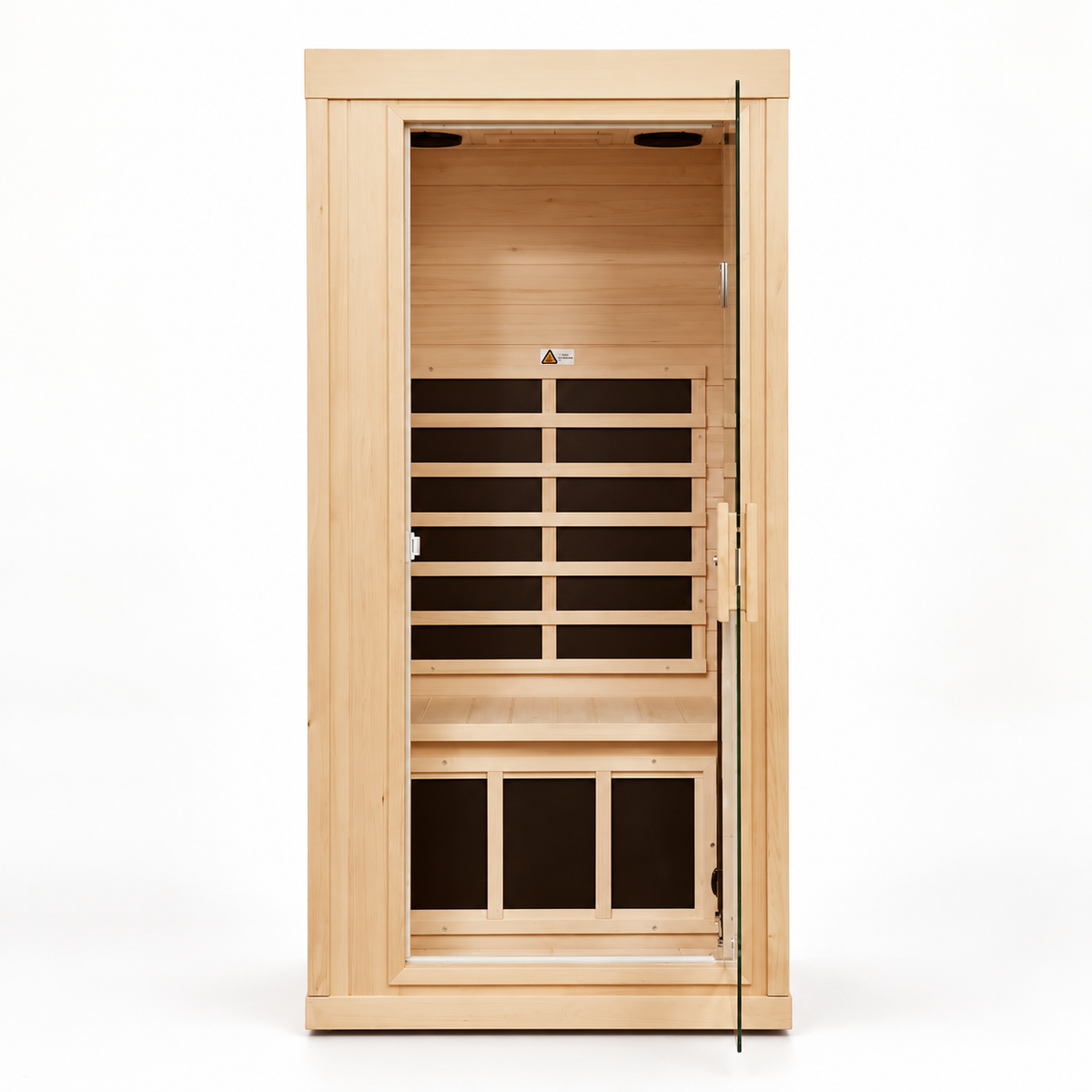 1 Person Indoor FAR Infrared Sauna, Canadian Hemlock, 7 Heaters, ETL & cETL Listed, 120V, 1700W