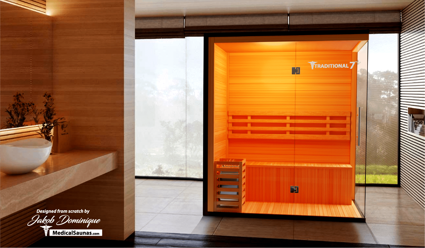 Medical Saunas Traditional 7 — 3–4 Person Steam Sauna