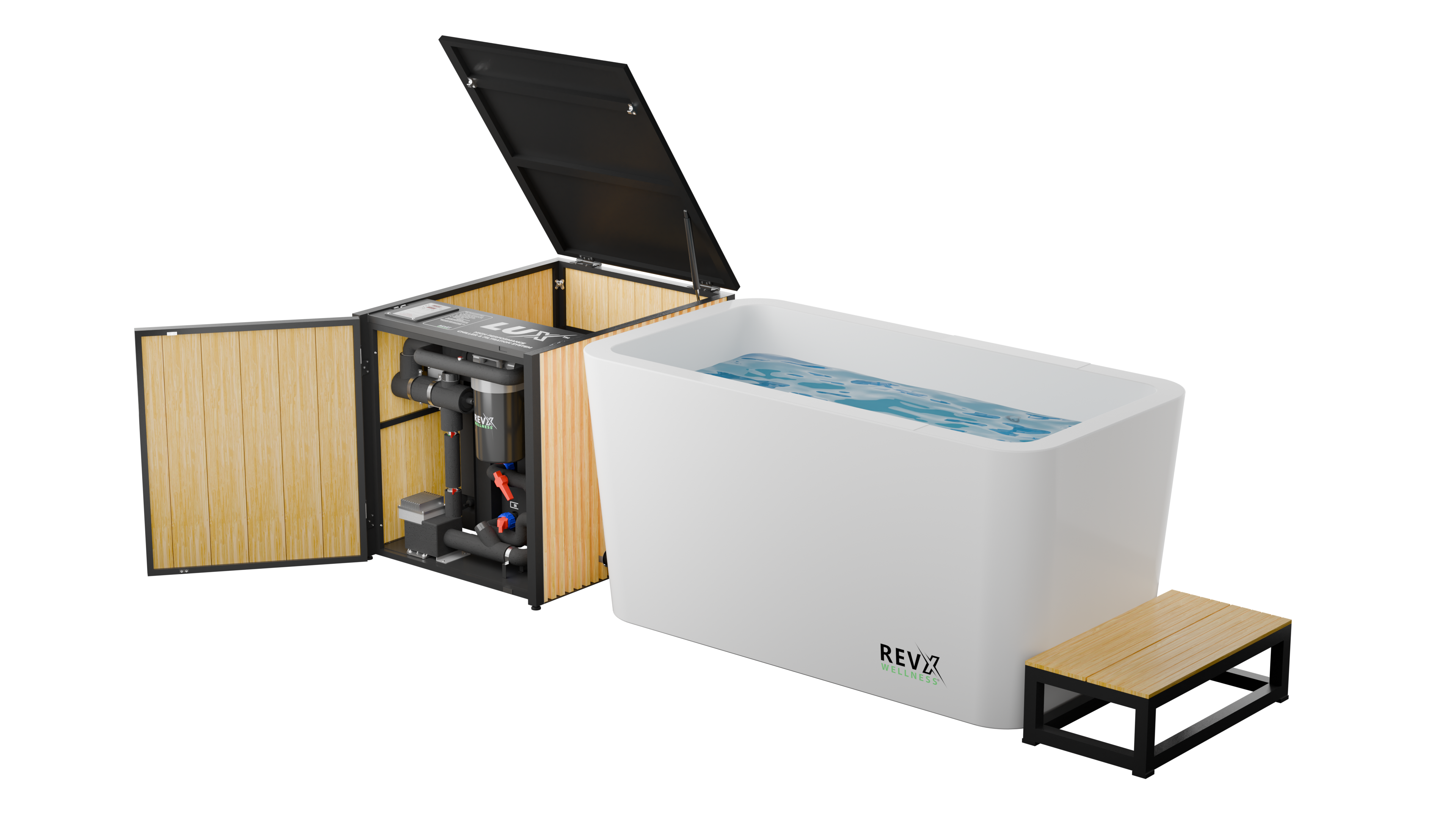 RevX X Tub — Acrylic Cold Plunge with LUX Chiller