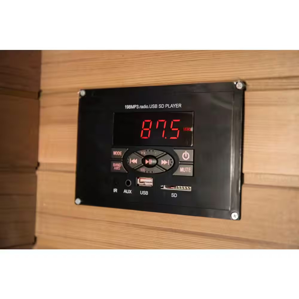 4-Person Cedar Wood Indoor Infrared Sauna — 10 Carbon FAR Infrared Heaters, CSA Certified, ETL Listed