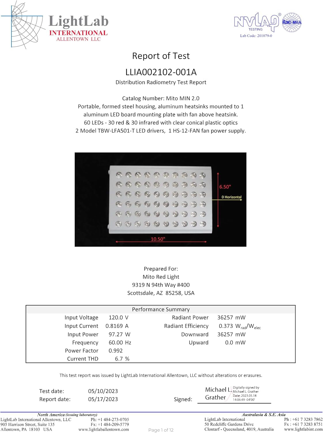 – Mitomin 2.0 Red Light Panel – Red Light Therapy for Face and Neck – Red Light & near Infrared Red Light Therapy – At-Home Red Light Therapy for Body