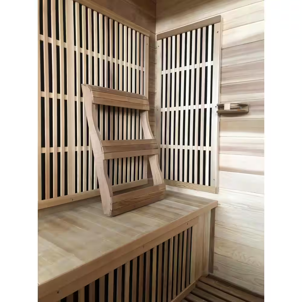 4-Person Cedar Wood Indoor Infrared Sauna — 10 Carbon FAR Infrared Heaters, CSA Certified, ETL Listed