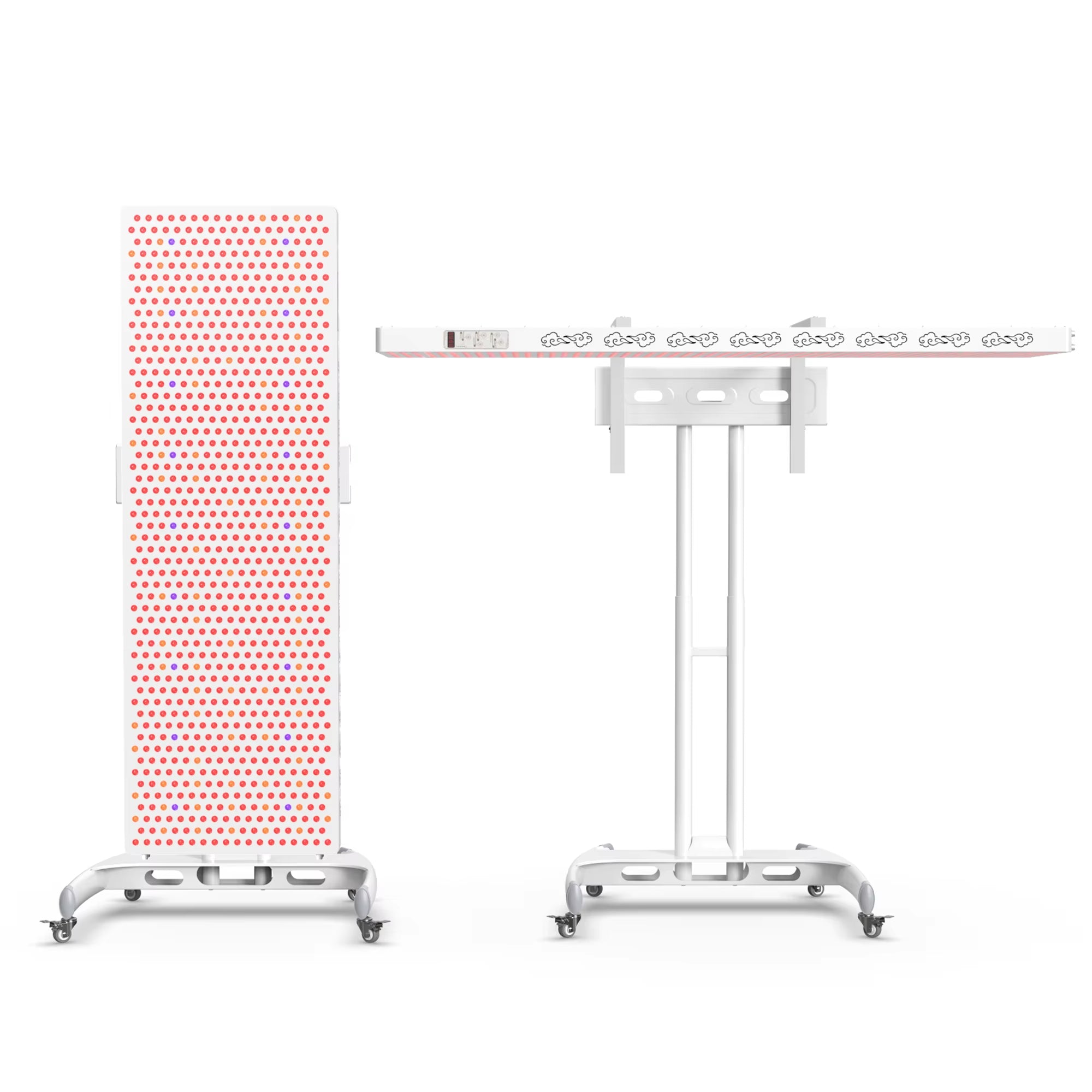 Bonliter Full Body Led Red Light Panel Stand up Vertical Horizontal Red Light Therapy Stand Adjustable Height Mobile Floor Stand