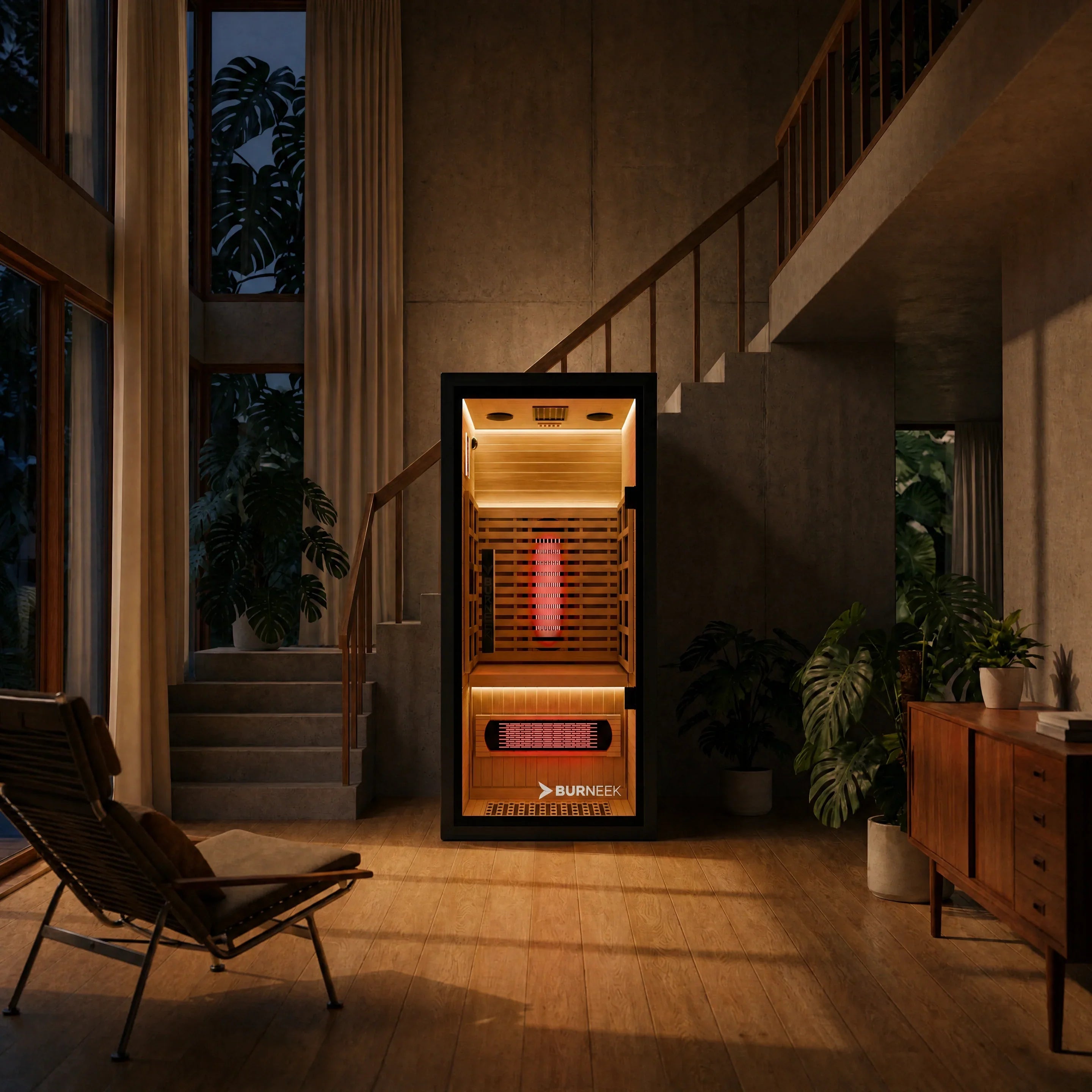 Burneek Onyxeek 1-Person Full-Spectrum Quartz Infrared Sauna