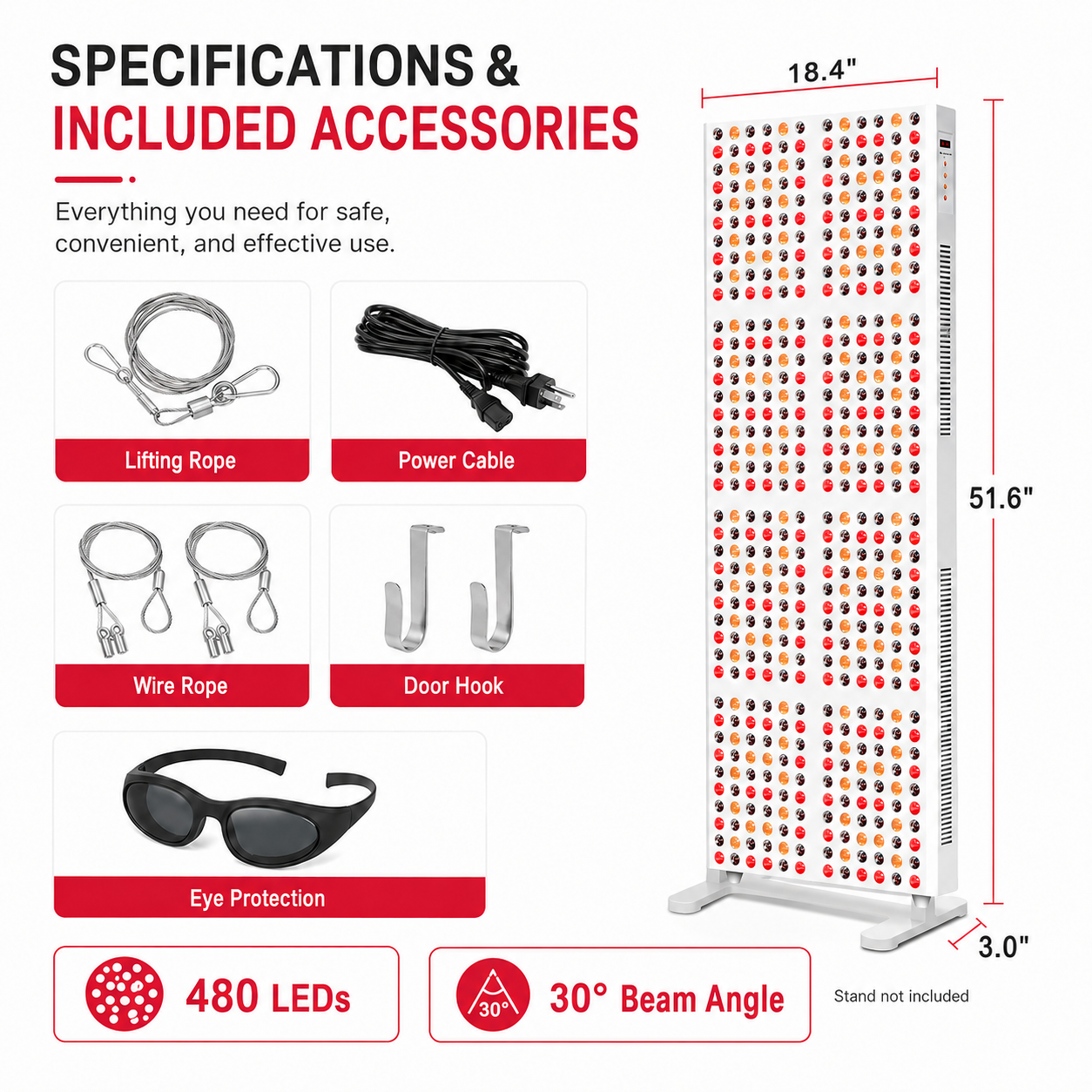 iReliev 2400W — Full-Body Red Light Panel