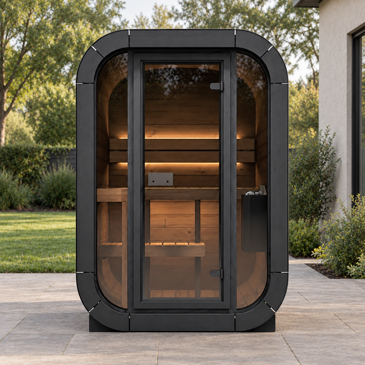 CL3G 2-Person Outdoor Traditional Cube Sauna