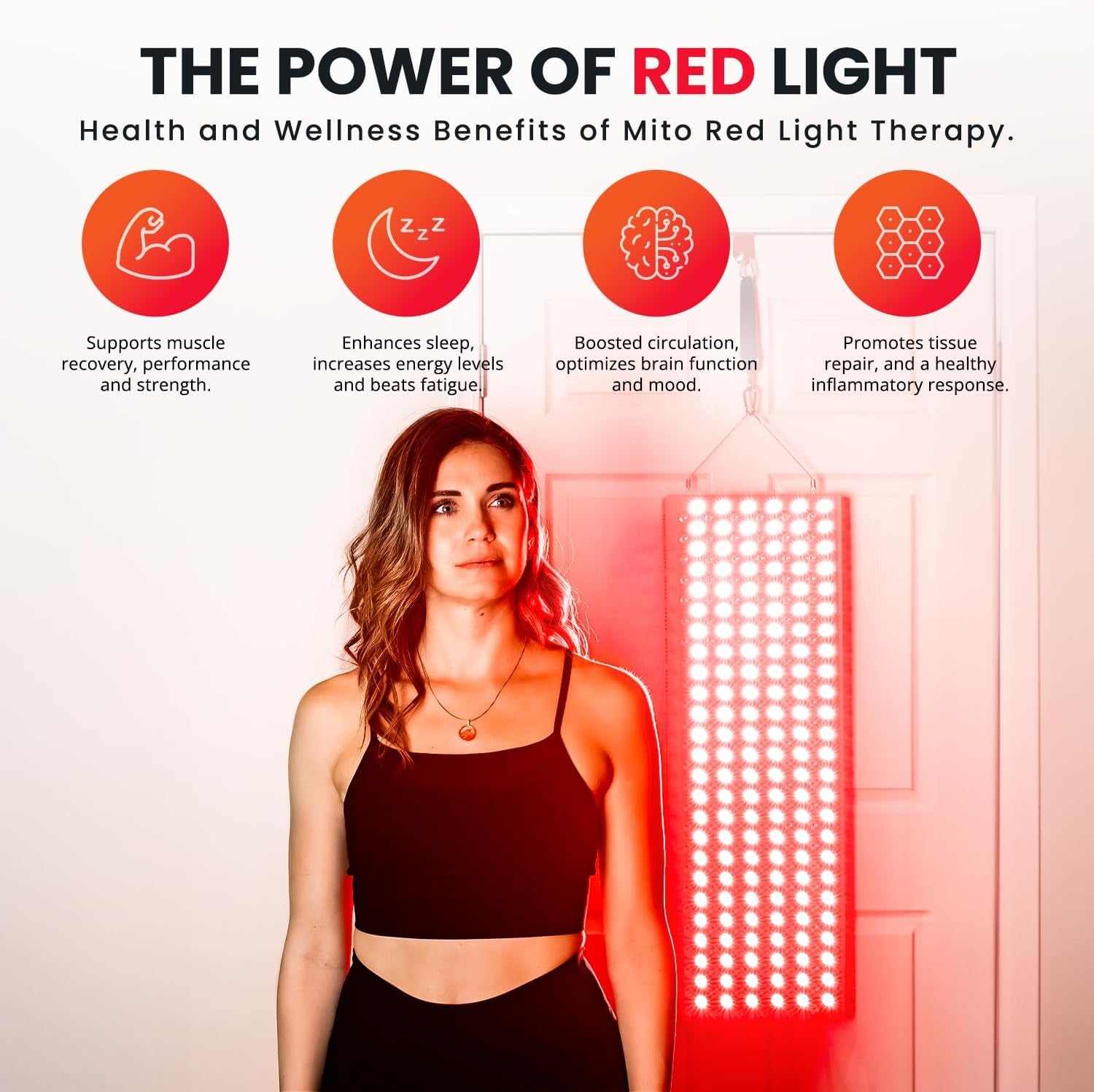 - Mitomega 2.0 Red Light Panel - Red Light Therapy for Face and Neck – Red Light Therapy Panel - Red Light & near Infrared Red Light Therapy - At-Home Red Light Therapy for Body