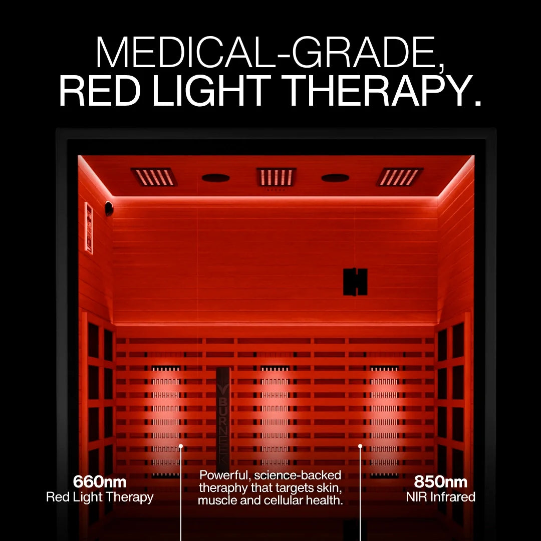 Burneek® Onyxeek: 3-Person Full-Spectrum Quartz Infrared Sauna