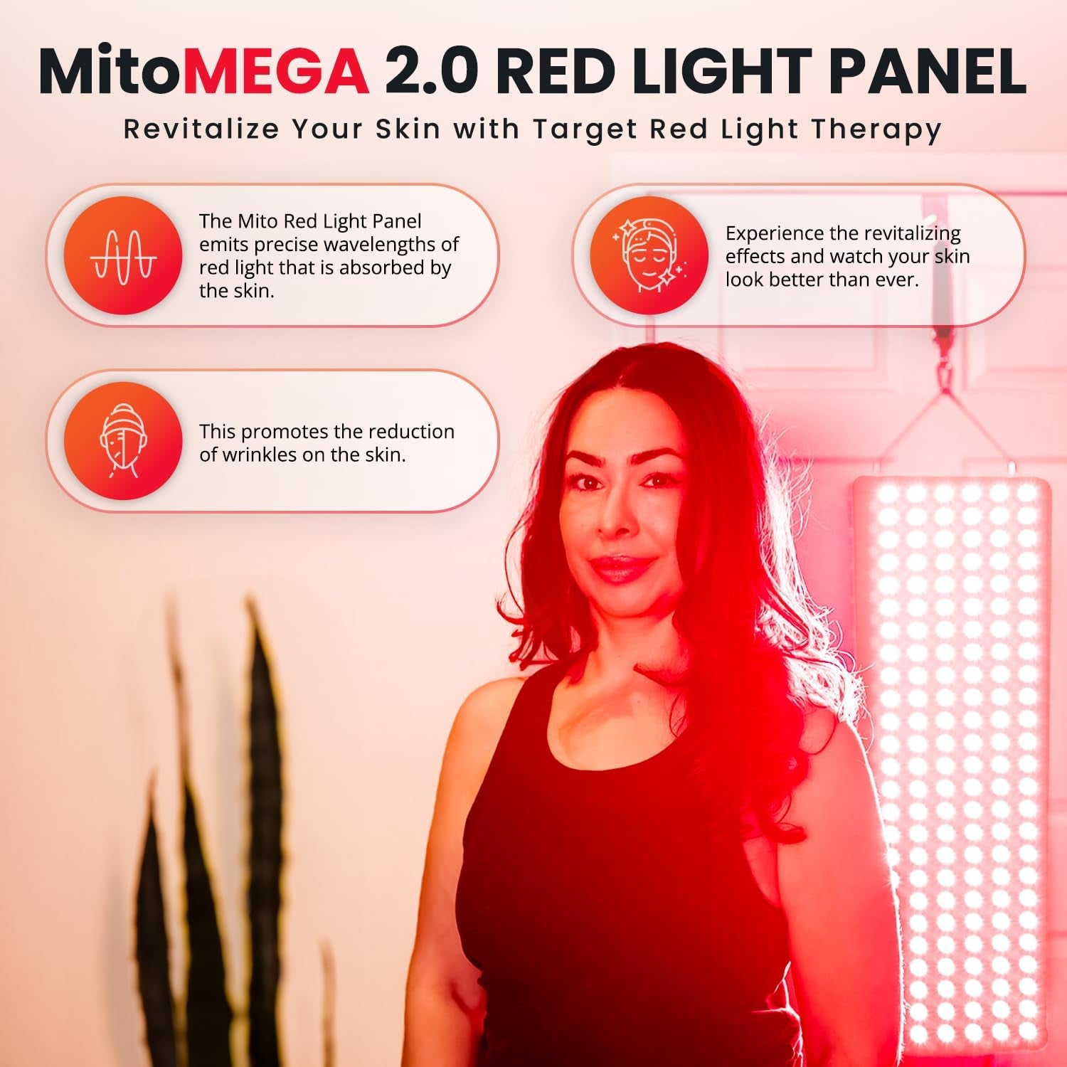 - Mitomega 2.0 Red Light Panel - Red Light Therapy for Face and Neck – Red Light Therapy Panel - Red Light & near Infrared Red Light Therapy - At-Home Red Light Therapy for Body