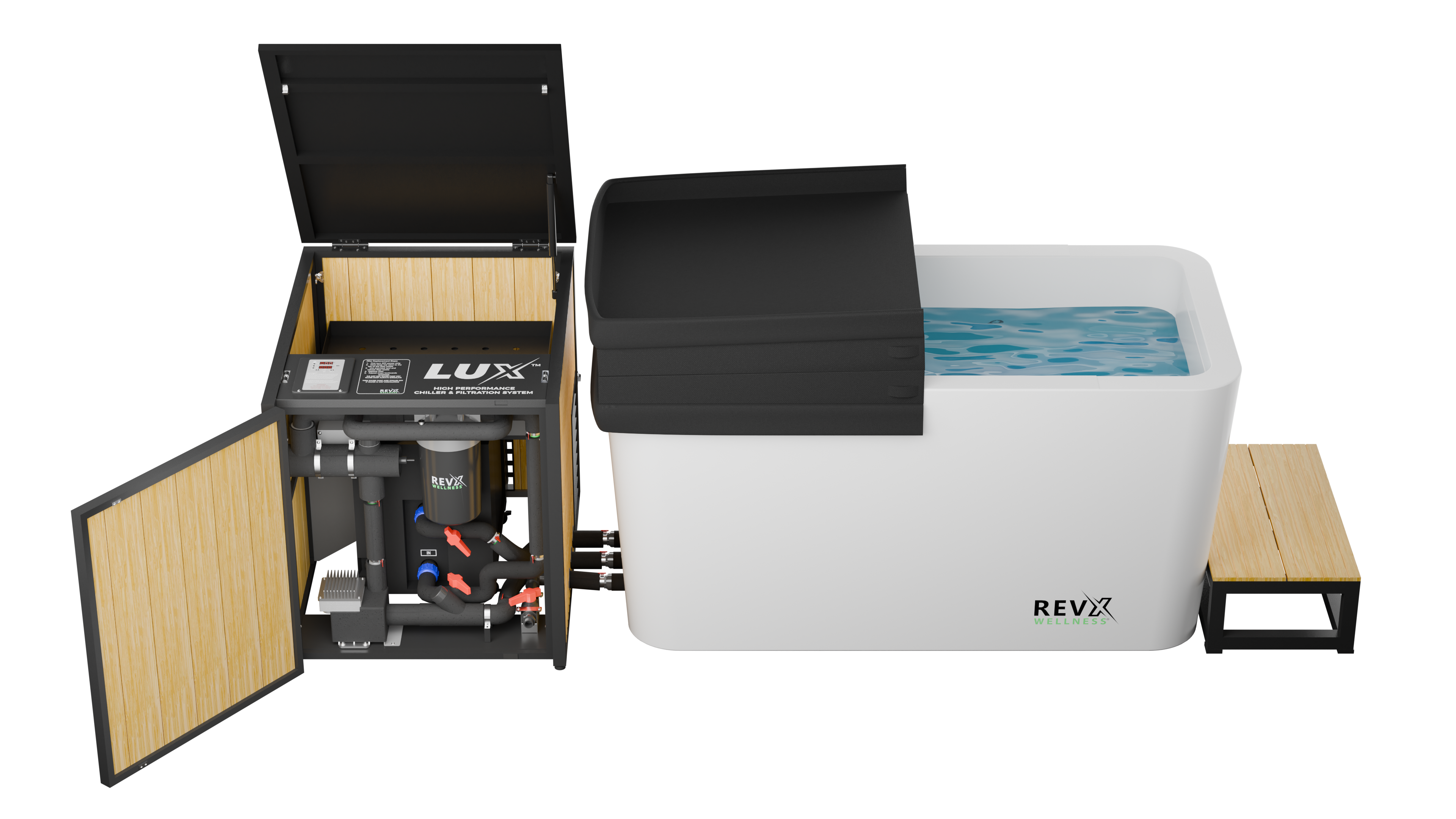RevX X Tub — Acrylic Cold Plunge with LUX Chiller